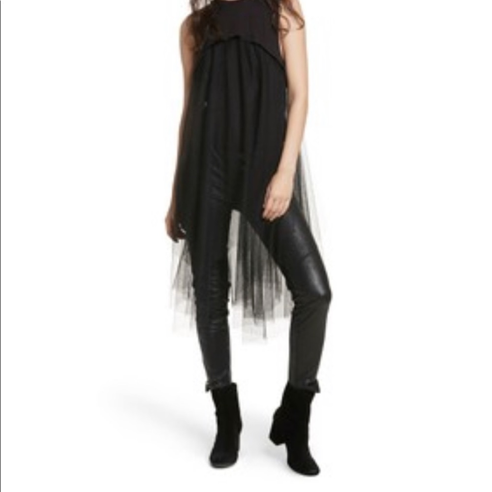 Free people All the Way Up Tank Tulle Maxi Top